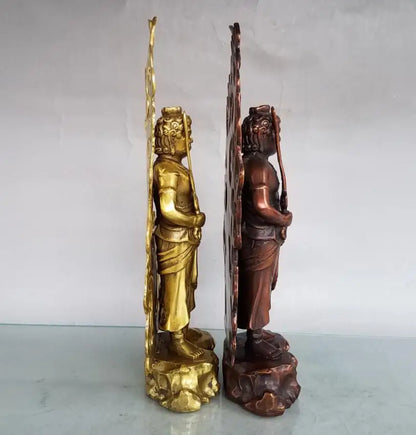 China brass seiko Mingwang flame Buddha crafts statue