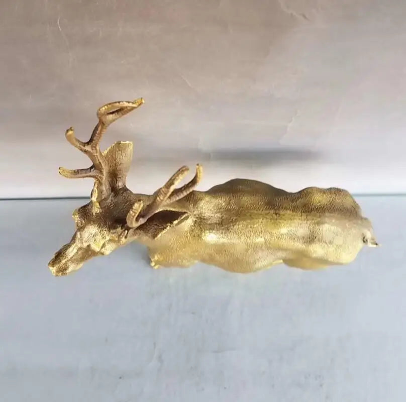 China brass seiko Sika deer crafts statue