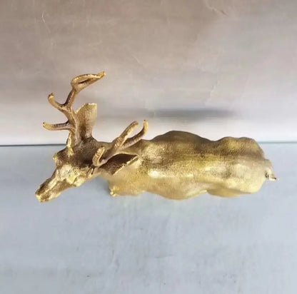 China brass seiko Sika deer crafts statue