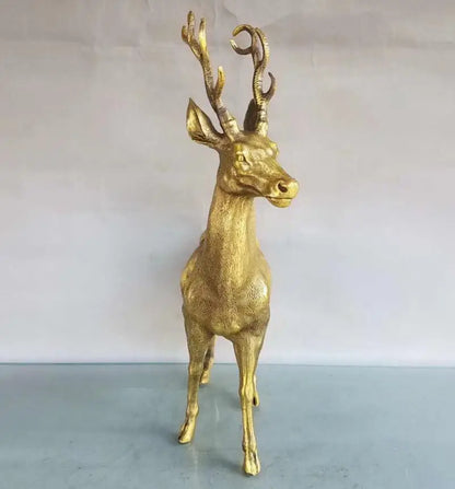 China brass seiko Sika deer crafts statue