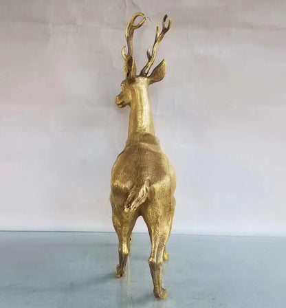 China brass seiko Sika deer crafts statue