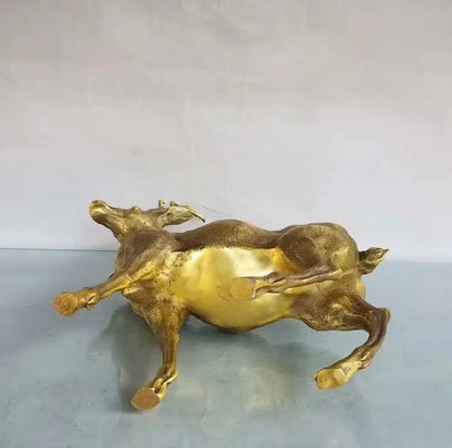 China brass seiko Sika deer crafts statue