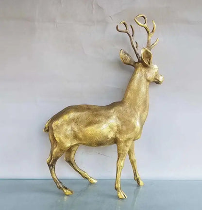 China brass seiko Sika deer crafts statue