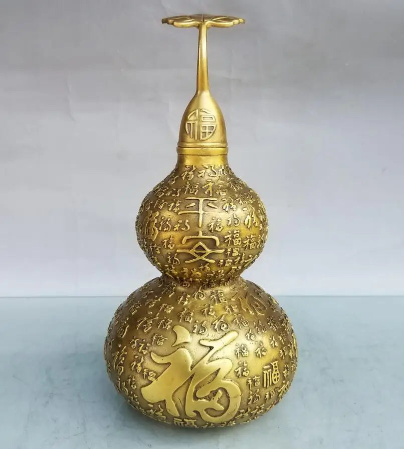 China brass seiko auspicious gourd crafts statue