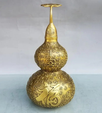 China brass seiko auspicious gourd crafts statue