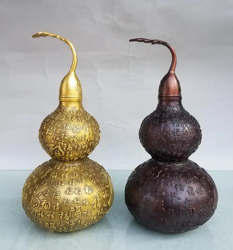 China brass seiko auspicious gourd crafts statue