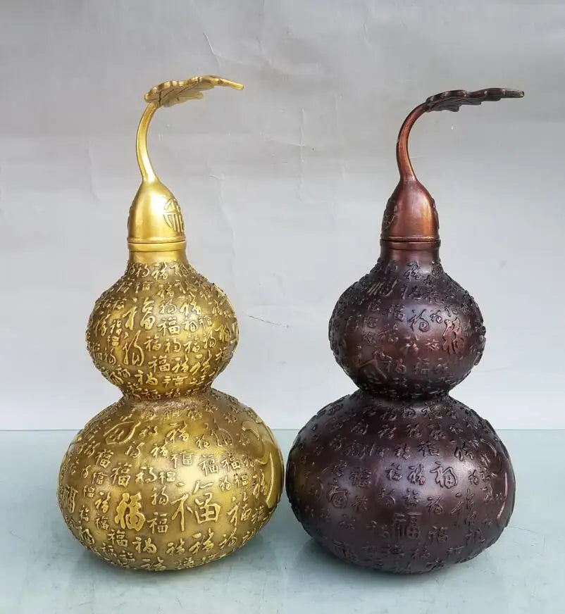 China brass seiko auspicious gourd crafts statue