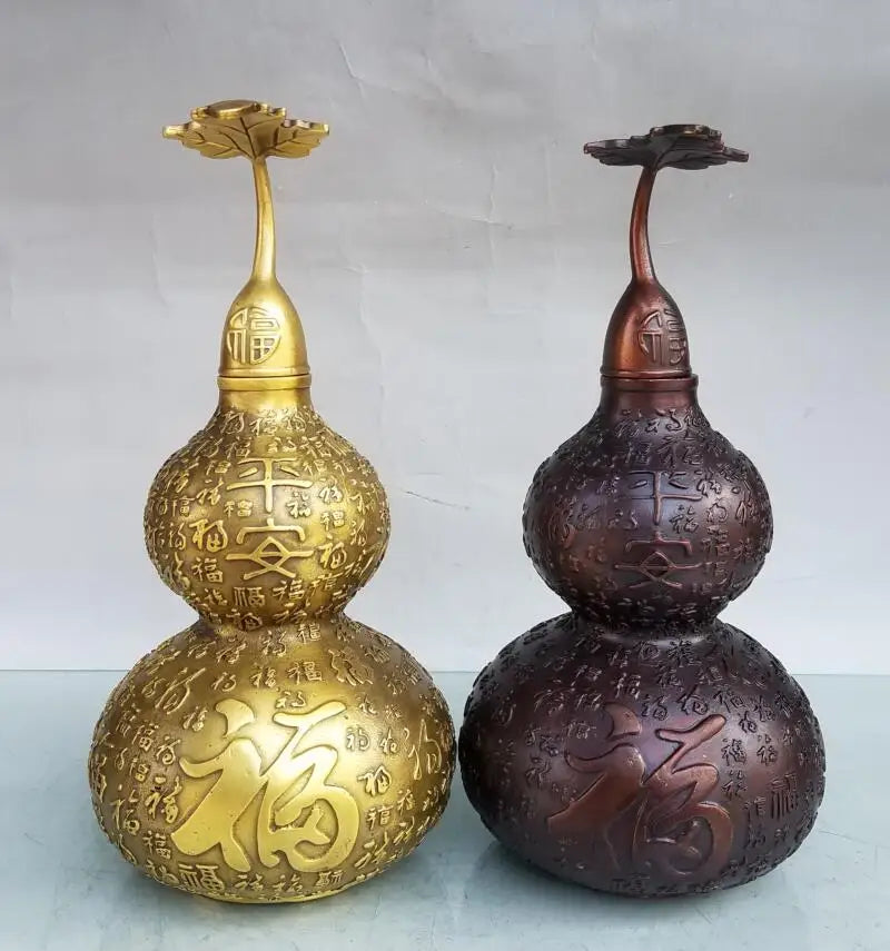 China brass seiko auspicious gourd crafts statue