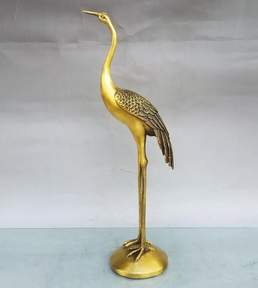 China brass seiko crane crafts statue