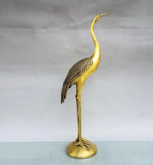 China brass seiko crane crafts statue