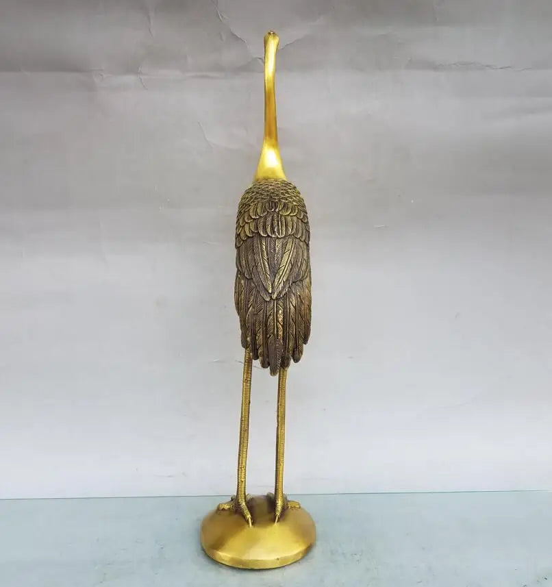 China brass seiko crane crafts statue
