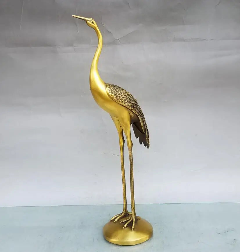 China brass seiko crane crafts statue