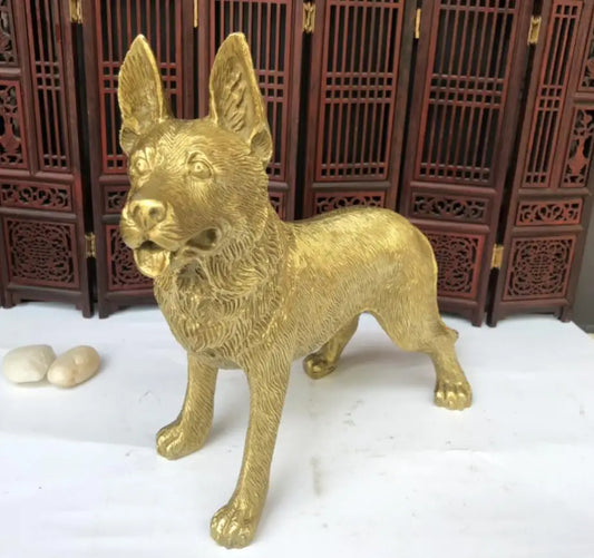 China brass seiko dog crafts statue