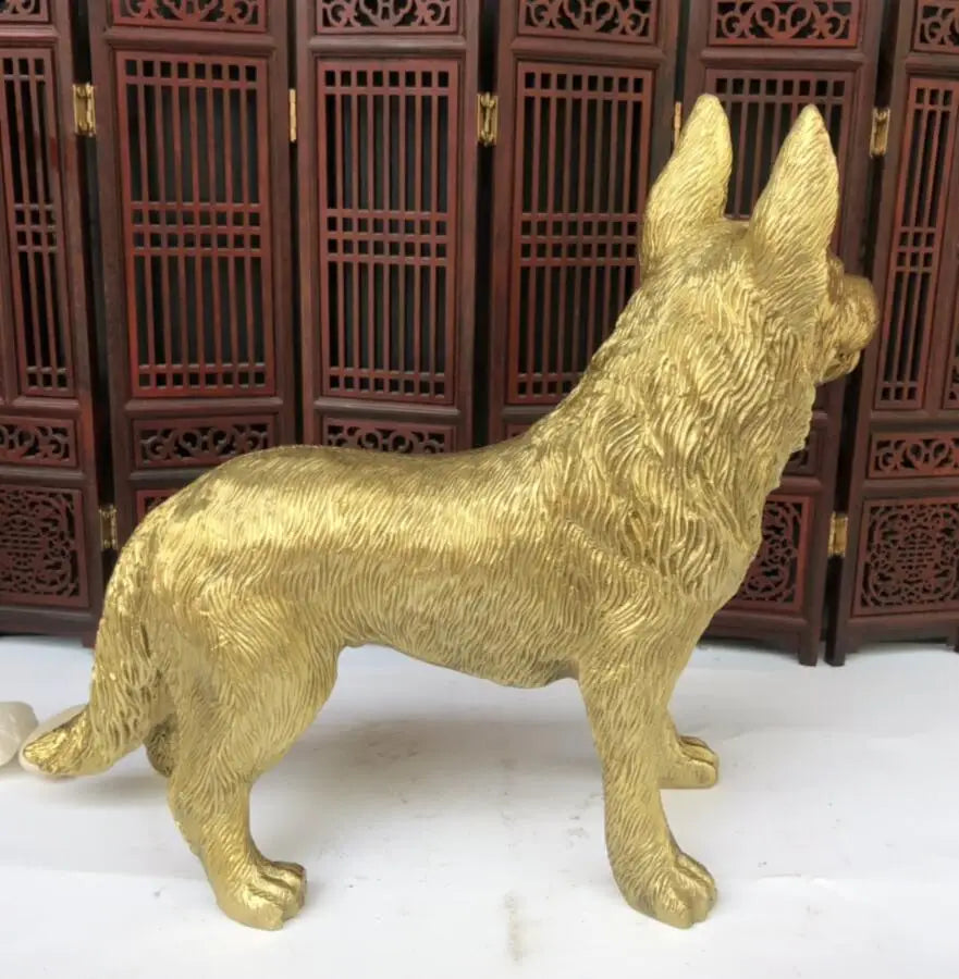 China brass seiko dog crafts statue
