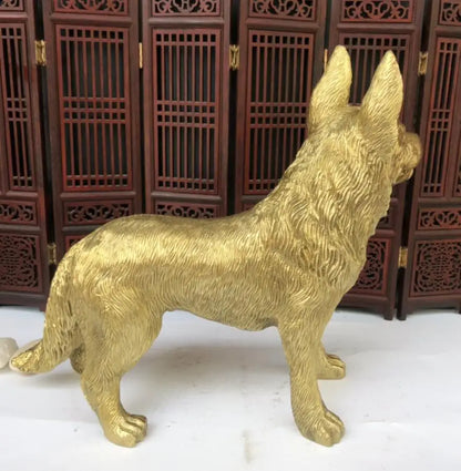 China brass seiko dog crafts statue