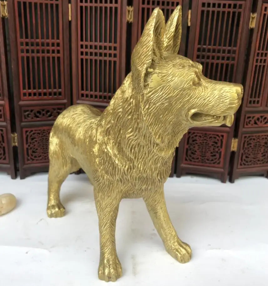 China brass seiko dog crafts statue