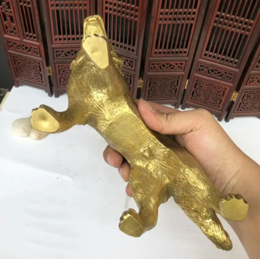 China brass seiko dog crafts statue