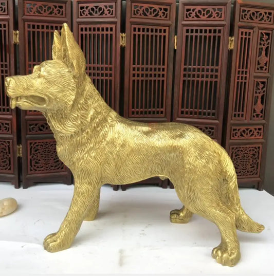 China brass seiko dog crafts statue