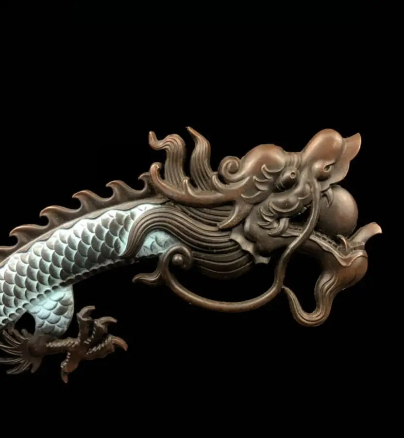 China brass seiko dragon Hanging Incense burner crafts statue