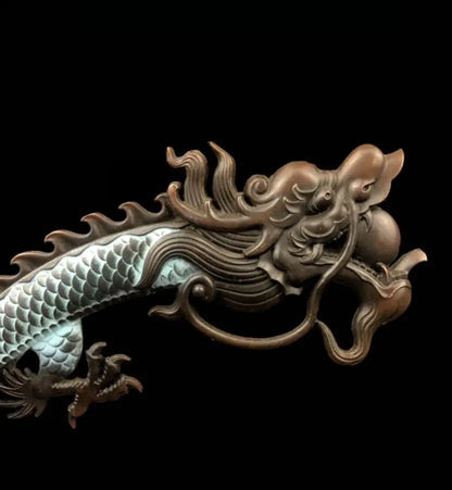 China brass seiko dragon Hanging Incense burner crafts statue
