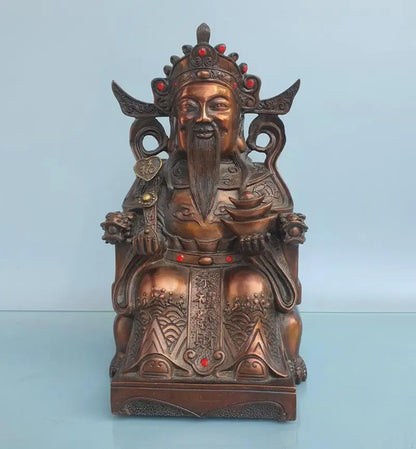 China brass seiko god of wealth crafts statue