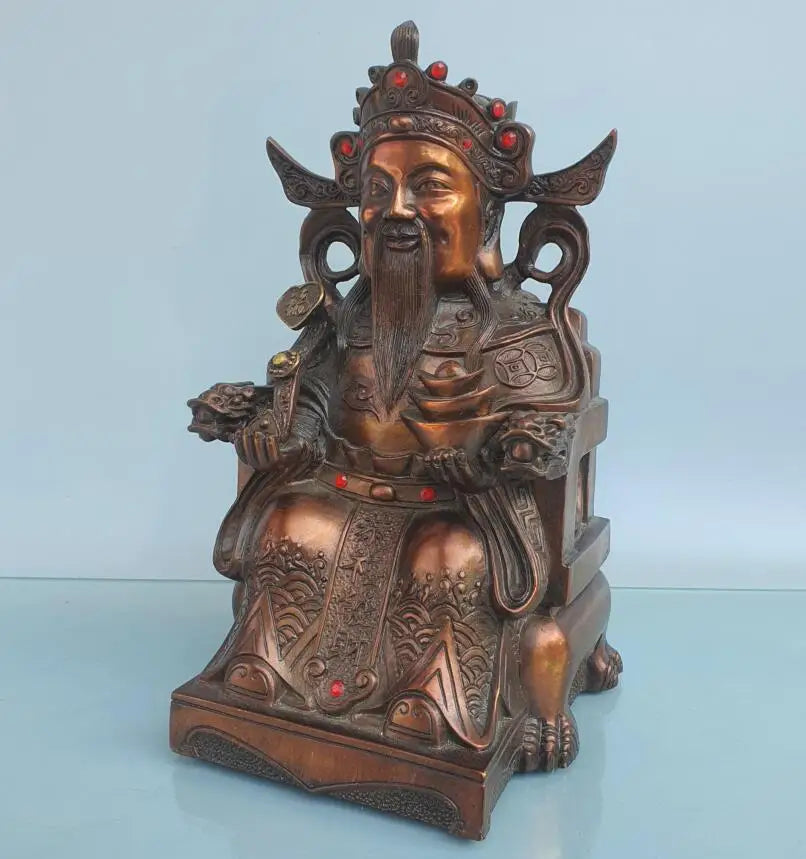 China brass seiko god of wealth crafts statue