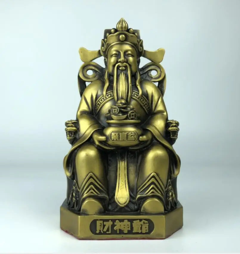 China brass seiko god of wealth crafts statue
