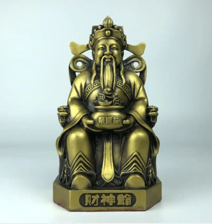 China brass seiko god of wealth crafts statue