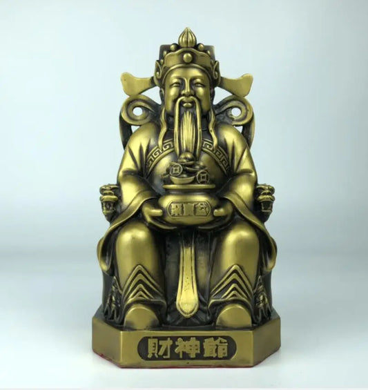 China brass seiko god of wealth crafts statue