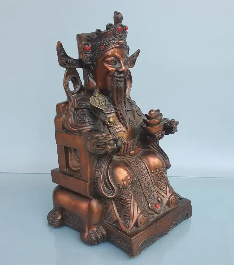 China brass seiko god of wealth crafts statue