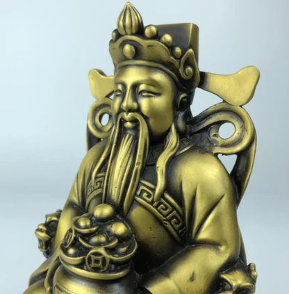 China brass seiko god of wealth crafts statue