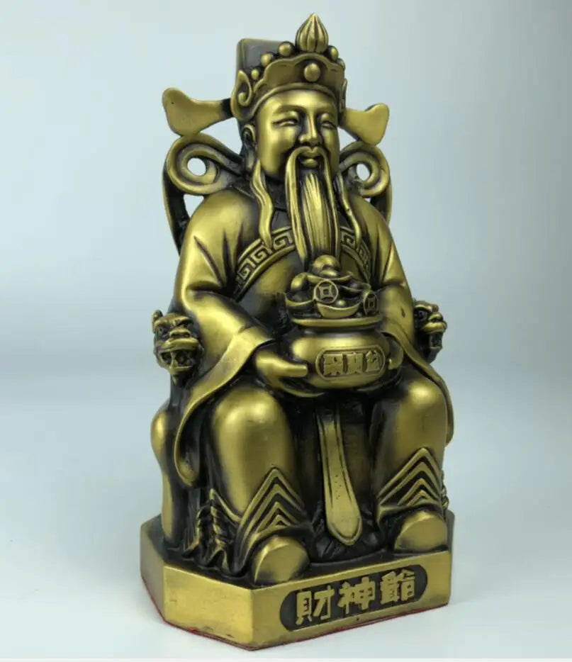 China brass seiko god of wealth crafts statue