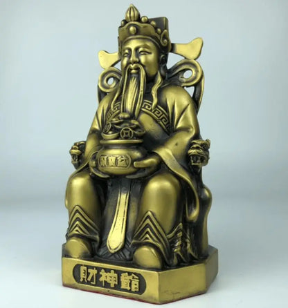 China brass seiko god of wealth crafts statue