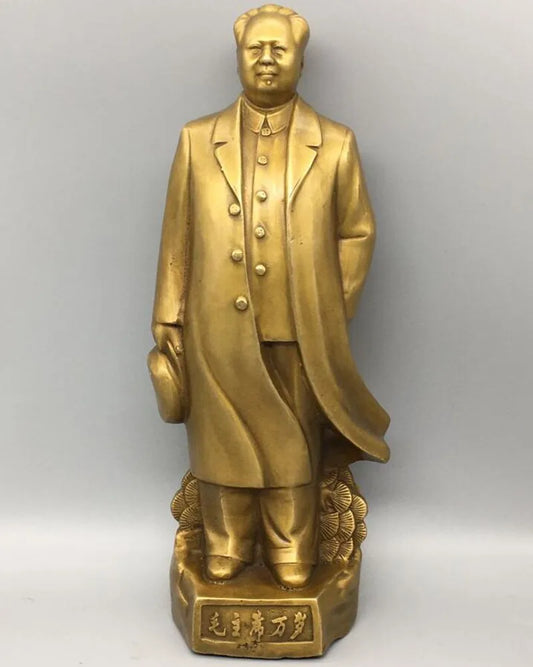 China brass seiko great leader Mao Zedong crafts statue