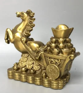 China brass seiko horse Pull Ingots crafts statue