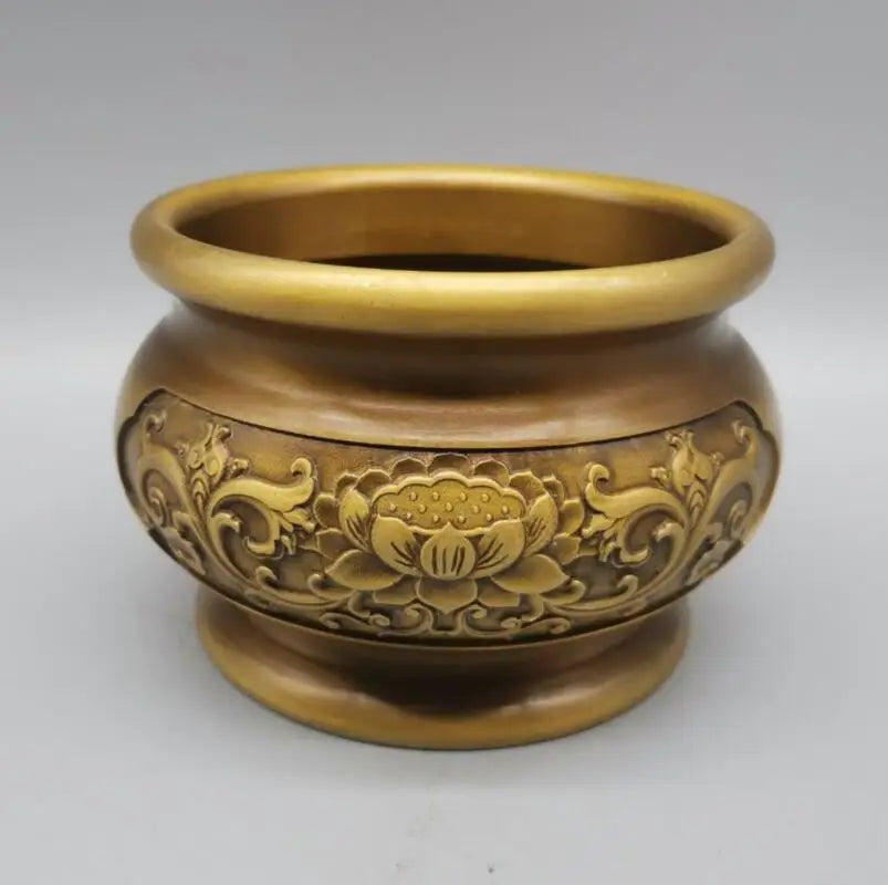 China brass seiko lotus tank crafts statue