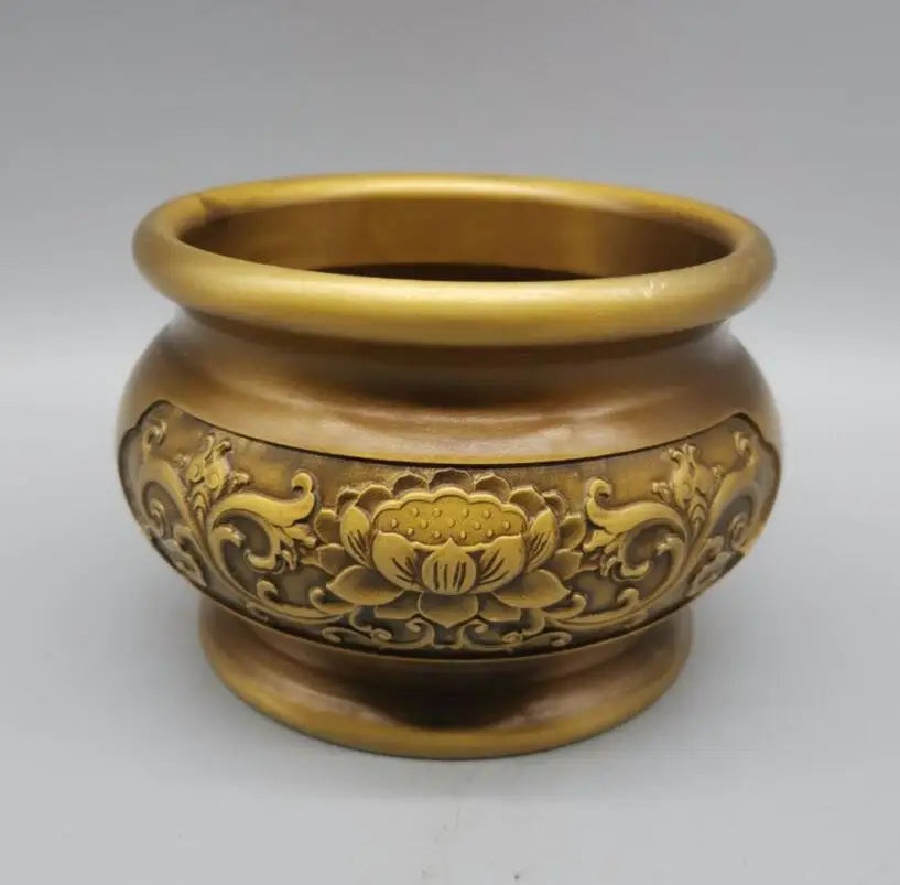China brass seiko lotus tank crafts statue