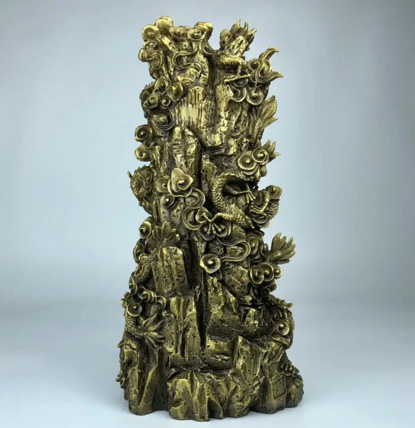 China brass seiko nine dragon Guanyin crafts statue