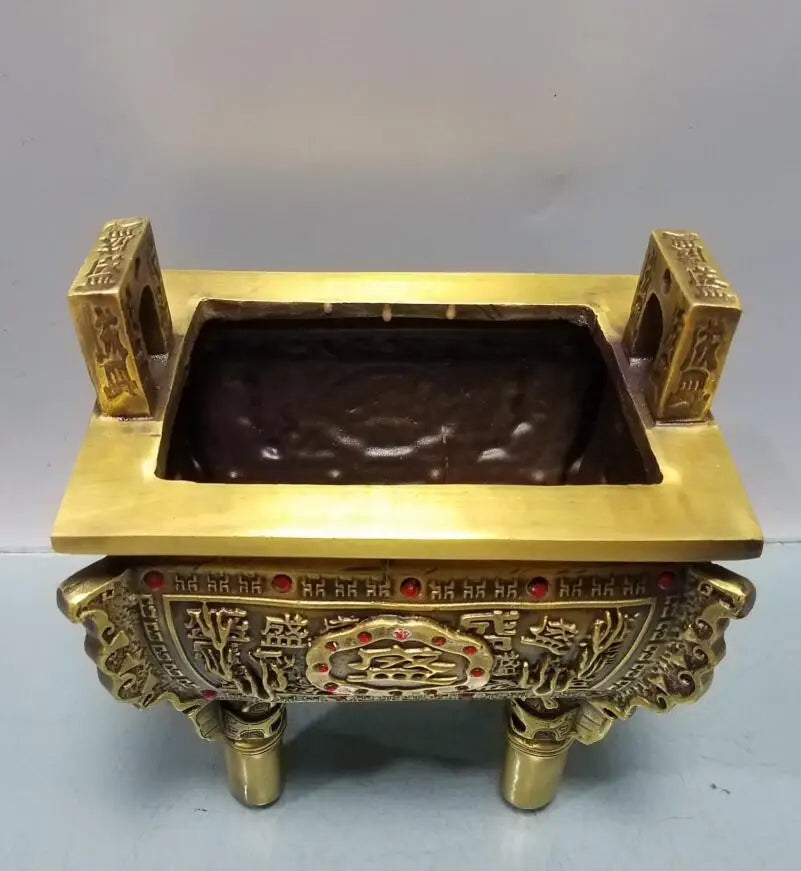 China brass seiko seiko four Fong Incense burner crafts statue