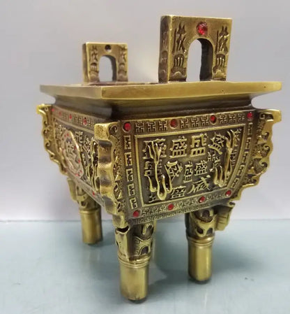 China brass seiko seiko four Fong Incense burner crafts statue