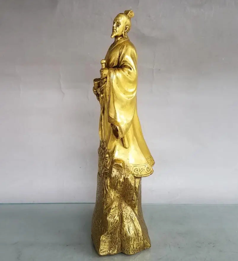 China brass seiko strategist Sun zi crafts statue