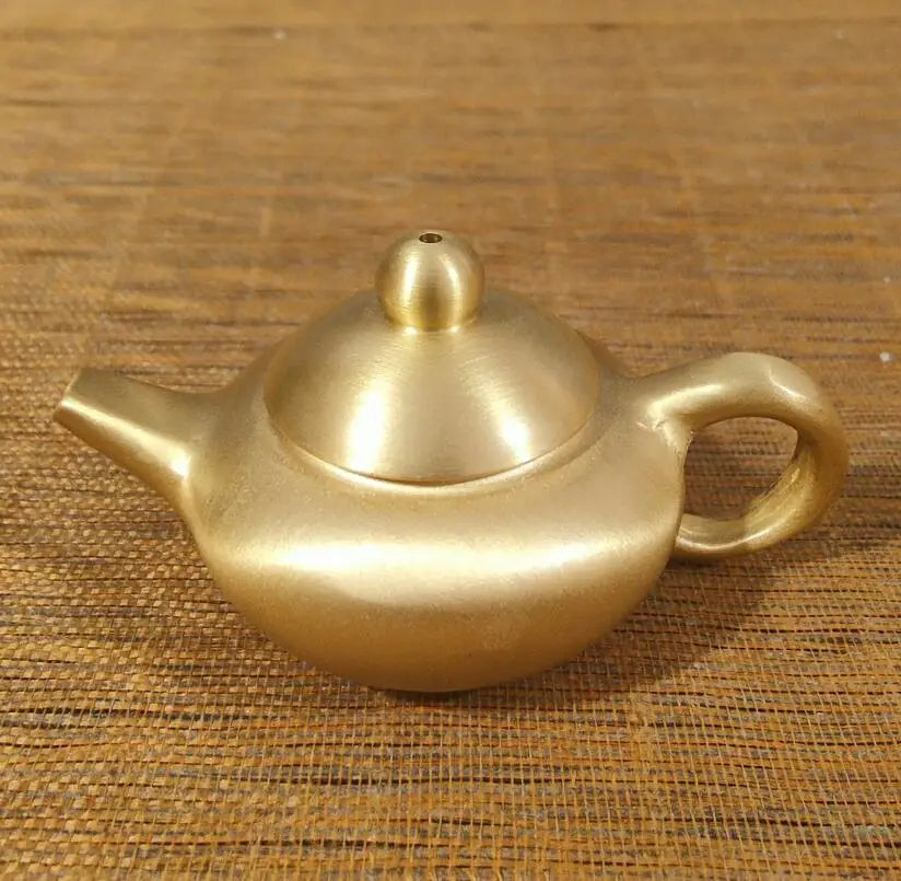 China brass seiko teapot small crafts statue