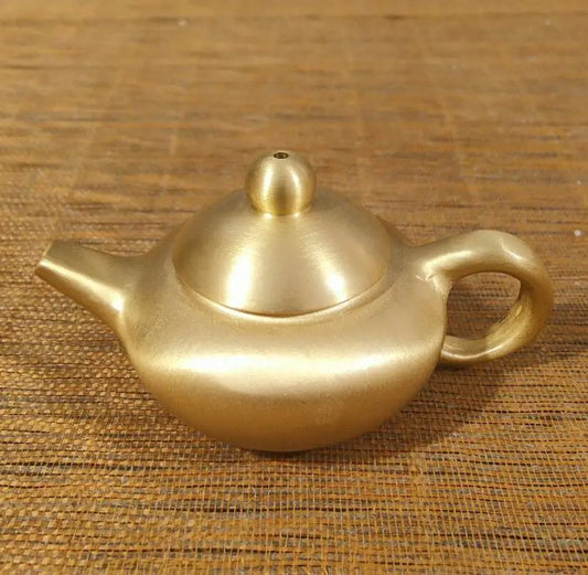 China brass seiko teapot small crafts statue