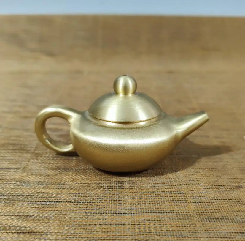China brass seiko teapot small crafts statue