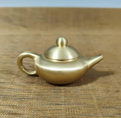 China brass seiko teapot small crafts statue