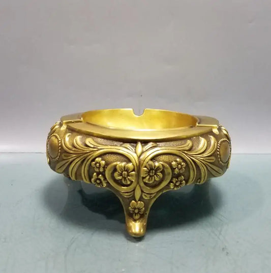 China brass seiko three foot ashtray crafts statue