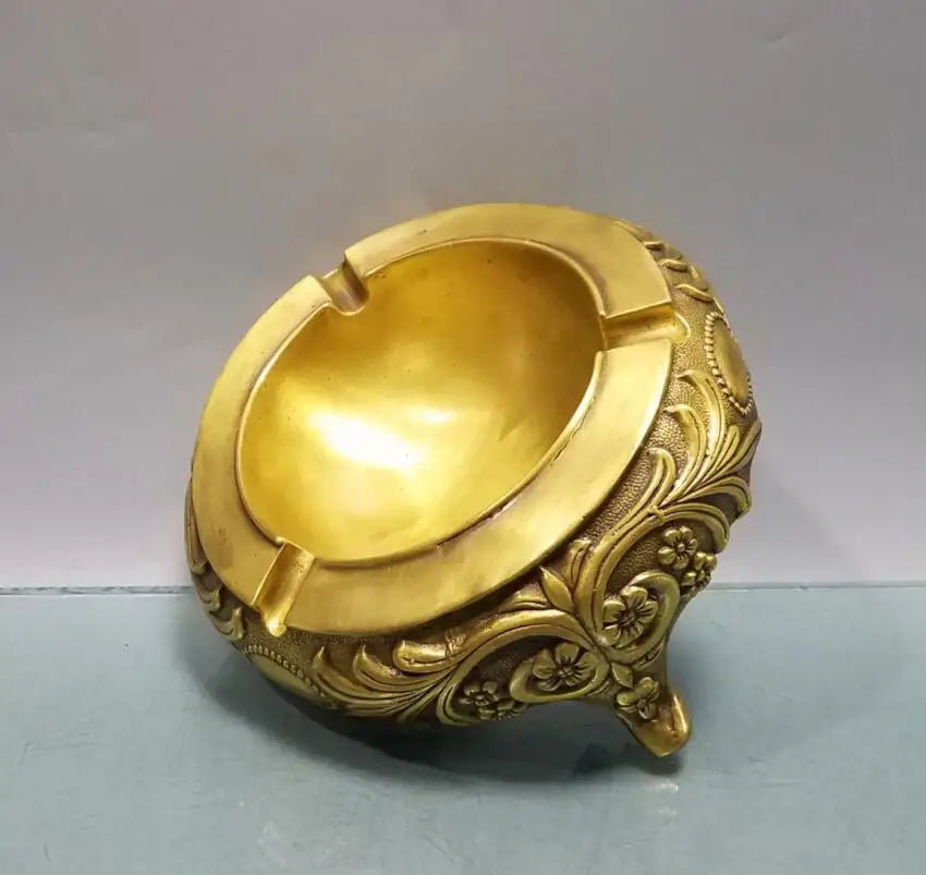 China brass seiko three foot ashtray crafts statue