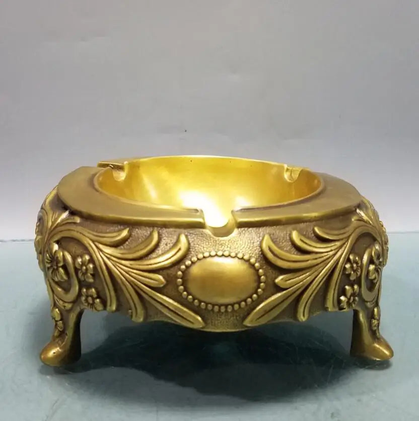 China brass seiko three foot ashtray crafts statue