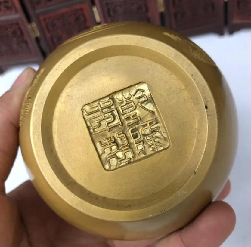 China brass seiko water cylinder small crafts statue