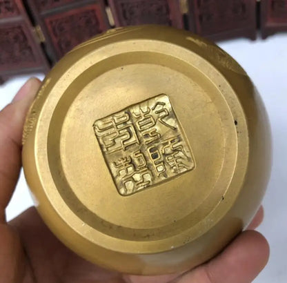 China brass seiko water cylinder small crafts statue